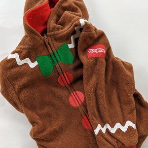 Tipsy Elves Fleece Gingerbread Todder Jumpsuit Halloween or Christmas costume